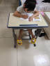晶霄儿童学习桌椅套装作业课桌子小孩书桌写字桌学校小学生家用可升降 【校园款】双柱课桌+椅 深灰色 实拍图
