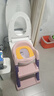 海豚星儿童马桶坐便器辅助器男小孩女宝宝阶梯折叠架垫坐便圈婴儿便尿盆 粉紫色【豪华EVA软垫 舒适耐用】 实拍图