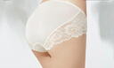 金三塔女士内裤100%桑蚕丝低腰三角裤真丝内裤女 浅肤色-中腰蕾丝 1条 M 实拍图