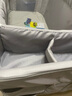 leeoeevee鹿儿拼接床婴儿床可折叠可移动床多功能游戏床新生宝宝床便携床垫 皎月白(含床垫)+宫廷蚊帐+置物袋 实拍图