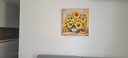 墨派 手绘油画向日葵欧式复古餐厅装饰画正方形客厅玄关挂画免打孔 向日葵 60*60cm手绘油画 实拍图