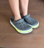 卡骆驰crocs洞洞鞋贝雅卡骆班轻便耐磨一脚蹬休闲鞋|205089 石板灰/青柠绿-0GX 41 /42(260mm) 实拍图