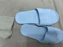 班哲尼 旅行便携式折叠酒店居家EVA防滑浴室情侣洗澡非一次性拖鞋 含便携收纳袋 浅蓝色 S（36-37尺码） 实拍图