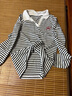 Halo Queen长袖T恤女春秋POLO领字母刺绣条纹上衣宽松休闲上衣新品H143T2012 实拍图