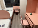 育才儿童学习椅子中小学生写字椅写作业可升降调节家用书桌椅靠背座椅 云感款升降40-52cm+脚踏  粉色 实拍图