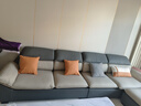 冬梵新款猫抓布艺沙发北欧客厅小户型沙发现代简约乳胶直排三人位组合 （3.4米）四人位+分体贵妃+脚踏 【意大利奈迪芬真皮】乳胶款 实拍图