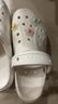 卡骆驰crocs贝雅云彩女士洞洞鞋户外休闲鞋|208186 白色-100(含智必星) 35 (220mm) 实拍图