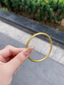 梦幻时光素圈黄金手镯古法纯金包银实心999足金镯子 送女友情人节生日礼物 古法包金手镯【56#】 实拍图
