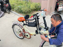 永久（FOREVER） 折叠自行车女款超轻便携小型男变速上班单车成人大人 免安装 高配-单速-米黄 22英寸（适合身高150-175CM） 实拍图