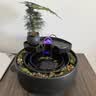 碧琉璃时来运转风水球流水摆件循环水喷泉客厅招财茶台桌面鱼缸装饰品 圆风生水起（转运球款）送文竹青苔 实拍图