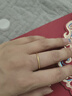 中国珠宝黄金戒指女足金素圈戒指古法光面金戒指送女友老婆情人节生日礼物 光面12圈口约0.3克（单只） 实拍图