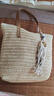 栢启歆包包女包新款单肩包草编包大容量托特包百搭海边单肩通勤编织包 草编单肩包【带挂饰】 实拍图