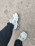 新百伦老爹鞋厚底增高复情侣鞋古休闲鞋运动百搭软底潮流新款 机械灰  43 正码 实拍图