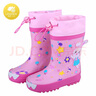 lemonkid儿童雨鞋男女童防滑水鞋小孩学生高筒束口 蒂娜彩虹星星兔 27码 实拍图