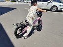 贝琦童儿童自行车男孩2-3-6-7-9岁5中大童小女孩脚踏单车宝宝童车 樱花粉一体轮+双碟刹后座版+京东专供 18寸适合身高(115-130)CM 实拍图