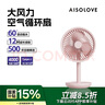 SOLOVE素乐F21桌面风扇可摇头空气循环扇便携式USB充电夏季家用办公室空调伴侣户外台式大风力小电扇 杏 实拍图