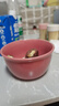 马卡龙色系陶瓷碗奶油色高颜值家用釉下彩餐具ins新款饭碗甜品碗 1个装【4.5英寸碗】樱桃红 实拍图