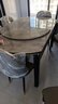 丰舍 餐桌 岩板餐桌简约现代可变圆桌伸缩折叠家用实木饭桌餐桌椅组合 黑灰色软包椅【意大利灰12MM】 1.35米 一桌六椅【升级四轨】 实拍图