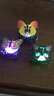 【全网爆款】七彩发光蝴蝶小夜灯可粘贴3D立体夜光蝴蝶冰箱贴 夜灯-粘贴发光蝴蝶-3个 实拍图