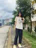 花花公子裤子男士夏季冰丝薄款速干直筒休闲学生宽松阔腿垂感九分小西裤 1216XK黑色 XL （建议130-150斤） 实拍图