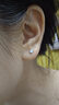 Lnieer医用F136钛合金螺丝拧扣耳钉女养耳洞男睡觉免摘耳骨钉耳蜗钉鼻钉 一对【4mm锆石+8mm杠长】钛合金 实拍图