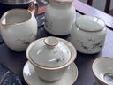 瓷牌茗茶具 富竹盖碗茶壶茶具整套高档汝窑功夫泡茶器家用开片可养茶具 汝窑富竹盖碗10件套+茶道+茶盘 实拍图