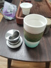 言艺泡茶杯水杯办公杯花茶杯茶水分离杯父亲节礼物沐川V4随行杯渐变蓝 实拍图