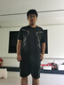 艾伦伯顿（Alen Botun）运动服套装男冰丝t恤跑步速干衣短袖夏季短裤健身训练篮球服装备 黑色两件套【休闲 速干 透气】 5XL 【190-205斤】 实拍图