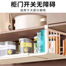 伊思家厨房置物架橱柜内分层纸巾吊柜下可伸缩保鲜膜调味料免打孔挂篮子 奶白色【可伸缩】主图款 实拍图