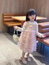 G.duck小黄鸭童装女童连衣裙春秋儿童裙子公主裙女孩蓬蓬蛋糕裙生日礼服 粉色 100 建议2~3岁【 90-100cm】cm 实拍图