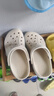crocs卡骆驰洞洞鞋贝雅卡骆班轻便耐磨一脚蹬休闲鞋|205089 冬日白/彩色-1LI 37 /38(230mm) 实拍图