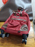 韩乐扣多功能大容量旅行包可登机行李箱万向轮商务出差双肩背包男士女士 红色飞机轮 实拍图