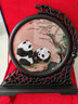 婆城蜀绣熊猫双面绣摆件半龙头刺绣屏风送老外手工艺品（京东快递） 梅花熊猫-PVC半龙头(京东快递） 实拍图