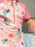 欧梵普（oufanpu）儿童泳衣女分体裙式保守女童泳装游泳衣中大童初中生温泉防晒泳衣 裙式分体泳衣 蔷薇粉XL【建议105-120cm】 实拍图