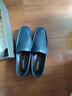 奥康品牌男鞋新品英伦豆豆鞋男真皮软底懒人一脚蹬休闲皮鞋透气 蓝色夏季洞洞凉鞋 39 实拍图