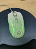 银雕 有线专业机械手感鼠标英雄联盟男女生发光可爱吃鸡家用办公适用于华为苹果惠普华硕笔记本台式电脑 磨砂白 按键有声【配有鼠标垫】 实拍图