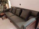 纽菲乐实木真皮沙发3米大平层北美黑胡桃木客厅四人沙发组合原创设计 真皮四人沙发2.8米 实拍图