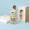 乐扣乐扣（LOCK&LOCK）手拎儿童吸管杯学生塑料水杯户外便携运动杯tritan材质 黄色400ml 实拍图