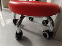 万向轮小凳子家用滑轮矮凳子移动带轮板凳网红小圆凳沙发凳小椅子 红色水波纹【超强承重】 实拍图