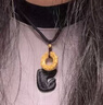 中国黄金（CHINA GOLD）足金吊坠男女款花丝镂空平安扣项链红绳挂坠情人节生日礼物送女友 【今/次日达】平安扣项链【黑绳】 约1.1g 实拍图