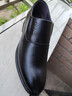 老爷车男鞋高档牛皮男士皮鞋冬季正装商务皮鞋男增高加绒软底中年爸爸鞋 GZ9608-1黑色【增高单鞋款】 43 (265mm) 标准码 实拍图