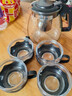 【京东物流】茶壶套装整套茶具大容量玻璃茶杯带滤网耐高温泡茶具 1000ML一壶+四杯套装 实拍图