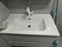 白色恋人实木浴室柜简约现代陶瓷一体盆洗手盆柜组合洗手台洗脸盆洗漱台 90CM标准镜柜|陶瓷一体盆|ENF环保板材 实拍图