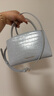 CHARLES&KEITH鳄鱼纹凯莉包手提斜挎婚包包女包生日礼物CK2-50270880-1 Sea Salt Blue海盐蓝 S 实拍图