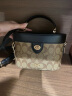 蔻驰（COACH）【官方授权店】蔻驰女包单肩斜挎经典老花盒子包生日礼物送女友 78277IMCBI卡其配黑色 实拍图