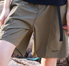拓路者（Pioneer Camp）户外防泼水工装短裤夏季宽松女士透气耐磨五分休闲裤 深卡其 L  实拍图