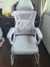 初学者电脑椅办公椅职员网椅会议椅子家用靠背椅休闲椅学生宿舍学习椅 WE白灰弓形-可后躺【乳胶款】 实拍图