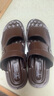 蜻蜓牌 凉鞋男真皮夏季厚底沙滩鞋头层牛皮凉拖鞋浴室洗澡防滑皮凉鞋子 1808棕色 42 实拍图
