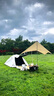 牧高笛（MOBIGARDEN）晴日 户外徒步露营防晒防风防雨双层透气铝杆三季帐篷 【黑胶款】三人-象牙白 实拍图
