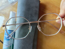 立米近视眼镜男女同款圆形金属眼镜框复古文艺配度数防蓝光平光护目镜 金色 配1.56非球面防蓝光镜片 实拍图